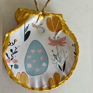 Handcrafted Easter Egg Ornament 3 inch Decoupage